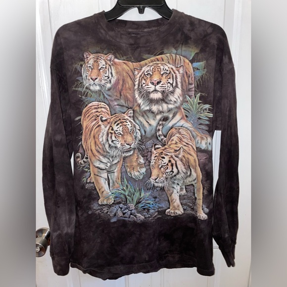 The Mountain Other - The Mountain Jungle Tigers 2015. Long Sleeve T-Shirt Tie Dye